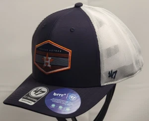 Houston Astros Hat Mesh "Burgess" Trucker 47 Brand Cooling Snapback Cap - Picture 1 of 4