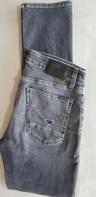 Jean de mezclilla de algodón elástico recto ajustado negro ceniza gris HUDSON para hombre - 31x33 Foto 1 de 4