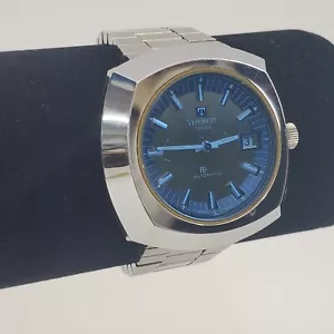Vintage TISSOT PR-518 Watch HARDENED SURFACE Ref# 44674 Blue Crystal Works READ - Picture 1 of 13
