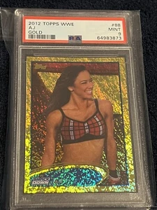 2012 TOPPS WWE AJ LEE #88 GOLD SHIMMER BORDER PSA 9 MINT - POP 1! Fresh Slab! - Picture 1 of 3