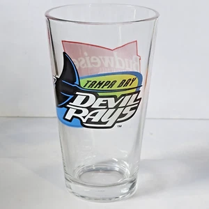 Vaso de cerveza oficial Tampa Bay Devil Rays Budweiser MLB 5 7/8" de alto 16 oz - Imagen 1 de 6