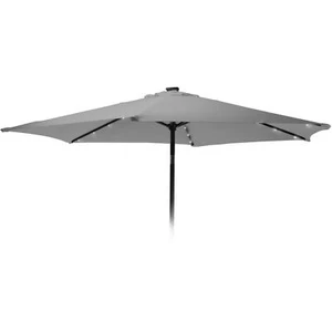 RBS24 Sonnenschirm mit Kurbel Solar LED-Beleuchtung Ø: 270cm grau - Bild 1 von 2