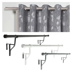 Extendable Door Curtain Poles Telescopic No DIY, Easy Fit - 70cm -120cm - Picture 1 of 13