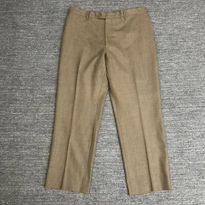 Zignone Pants Men 36X29 Brown Wool Dress Italy Office Business Nordstrom HEMMED - Picture 1 of 11