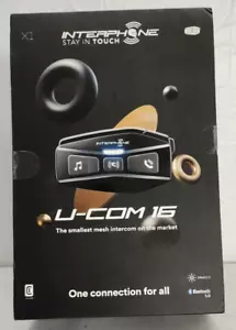 Interphone Cellularline Motorcycle Intercom Model U-Com 16 Bluetooth & Mesh - Bild 1 von 4