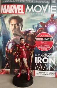 Marvel Movie Collection #1 Iron Man Figurine Eaglemoss English Magazine Boxed