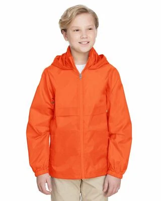 Chaqueta ligera Team 365 para niños cremallera completa acabado resistente al agua TT73Y Foto 1 de 2