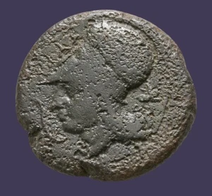 Archaios | Greek Sicily SYRACUSE Athena Dolphins / Hippocamp | Litra | AE | 56.8 - Picture 1 of 3