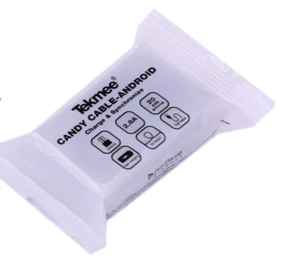 Tekmee Candy Cable Android Charge & Synchronize Micro USB Phone Tablet BLACK - Image 1 of 4