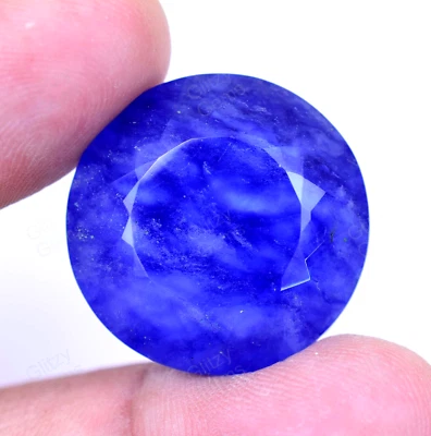 Natural Blue Tanzanite 39.60 Ct Round Untreated Certified Rarest Loose Gemstone - Image 1 of 4