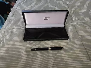 Montblanc Black and Gold Fountain Pen See Pics Has The Name RICH DASILVA On It - Picture 1 of 7