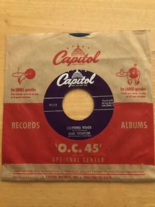 45 RPM, Hank Thompson, California Women, Humpty Dumpty Heart - Picture 1 of 5