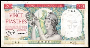 FRENCH INDOCHINA 20 PIASTRE 1949 P.81 - Picture 1 of 2