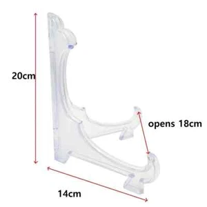 Large Plate Holder Display Decorative Easel Picture Frame Ornament Mount ACRYLIC - Picture 1 of 4