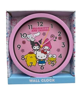 Sanrio Hello Kitty & Friends 10" Wanduhr My Melody Kuromi Keroppi Pompurin - Bild 1 von 5