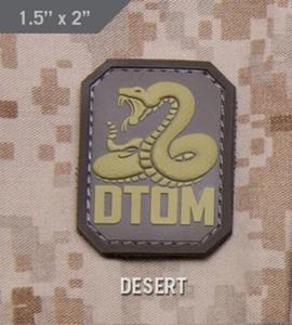 Mil-Spec Monkey DTOM Don't Tread On Me Morale Patch Desert Hook Back - Picture 1 of 1