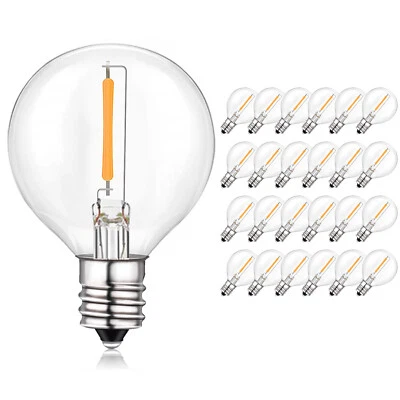 BRIMAX 1W G40 E12 LED Bulb 2700K Warm White Globe Light LED Edison Bulbs, 25PACK - Image 1 of 4
