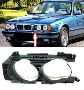 LEFT FRONT HEADLIGHT GRILLE FITS FOR BMW 5 SERIES E34 FACELIFT 1994-1996 - Picture 1 of 4