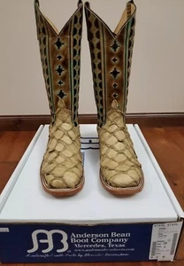 * Custom Made * Anderson Bean Antique Saddle Big Bass Boots 7 B - Picture 1 of 4