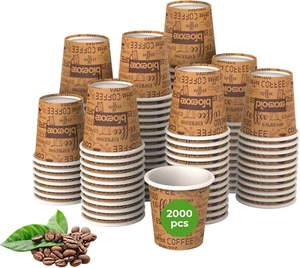 Bicchierini Caffè Carta 2000 Pz Da 75Ml - Bicchieri Caffe Biodegradabili Da 75Ml - Foto 1 di 12