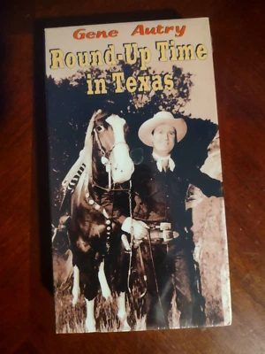 Round-Up Time in Texas (VHS, 1995, Sealed, Western) Gene Autry/Smiley Burnette! - Image 1 of 2