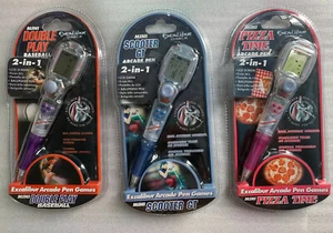 Excalibur Arcade Pen Spiel 2 in 1 LCD Menge 3 Double Play Scooter GT & Pizza Time - Bild 1 von 12