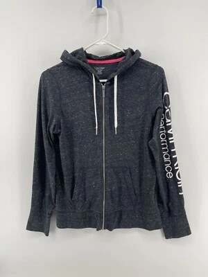 Calvin Klein Performance Zip Up Hoodie Sweatshirt Jacket Womens Size Small Gray - Image 1 of 4