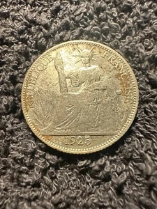 French Indo-China 1925A au 20 cents Silver Coin (24) - Picture 1 of 2