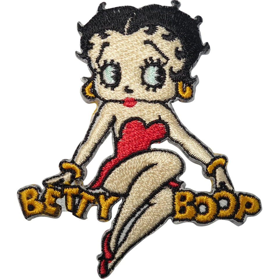 Betty Boop Aufbügeln Aufnäher bestickt Abzeichen Nähen Kleidung Tasche Shirt Jeans Rock