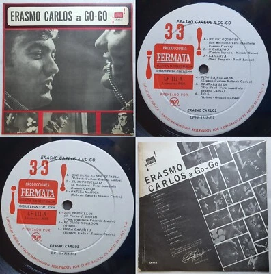 ERASMO  CARLOS A GO-GO (VOCE ME ACENDE) 1967 UNIQ CVR & ALBUM TITLE CHILEAN PRS! - Image 1 of 4