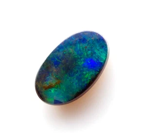 Australian Boulder Opal, Solid Natural Opal Green Blue 12x7x2.5mm 2ct 11752 - Picture 1 of 5
