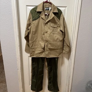 Giacca da caccia vintage SafTbak uccellino anatra waterfowl pantaloni cappotto tela media - Foto 1 di 10