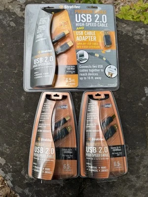 USB 2.0 High-Speed Cables/Adapter - Printers, Scanners, Hubs, Drives NEW IN PKG. - Image 1 of 4