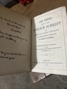 German Pocket Bible 1913 Gold Leaf Great Condition - Imagen 1 de 8