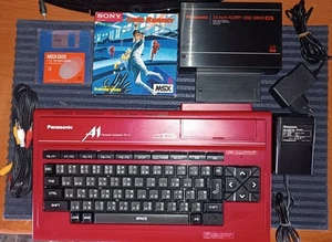Vintage Computer MSX MSX2 PANASONIC FS-A1 RED RED mit Floppy Player FS-FD1A - Bild 1 von 14