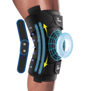 Rodillera con bisagras para desgarro de menisco: soporte de rodilla ajustable para recuperación/lesión - Imagen 1 de 12