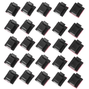 100 Pcs Wiring Buckle Fixing Device Cable Clips Self Adhesive Wire Clamps for - Afbeelding 1 van 12