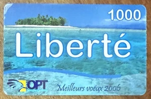 CALÉDONIE CARTE LIBERTÉ VOEUX 2006 PREPAYÉE TÉLÉCARTE PHONECARD SCHEDA CARTA - Imagen 1 de 2