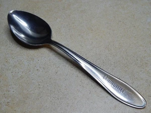Vintage table spoon ОБЩЕПИТ 1970s, Stainless steel SOVIET Flatware USSR - Picture 1 of 10