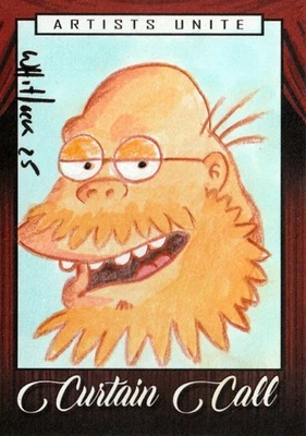 DR. MARVIN MONROE~SIMPSONS~CURTAIN CALL~ARTISTS UNITE~SKETCH CARD by WHITLOCK - Image 1 of 2