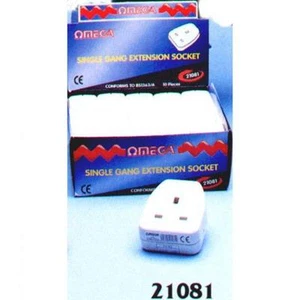 Omega 21081 Mains Power Socket Single Extension Terminator One Gang BS Approved - Picture 1 of 1