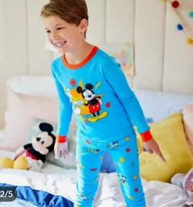 Disney Store Donald & Mickey PJ PALS  Best Friends Cotton Comfy Pajamas Sz 8 Boy - Picture 1 of 5