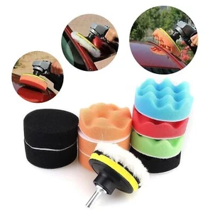 12pcs 3" Car Sponge Buffing Polishing Pad Kit Set Polisher With Drill Adapter - Picture 1 of 12