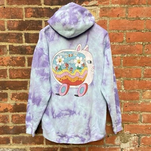RIPNDIP Speedway Boogie Hoodie Medium Unisex Perrywinkle Lightning Acid Wash - Picture 1 of 19