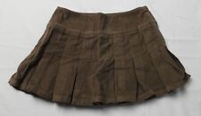 ASOS DESIGN Women's Petite Pleated Cord Mini Skirt JJ4 Biscuit Size US:2