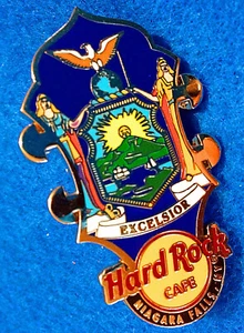 NIAGARA FALLS NY CORE HEADSTOCK SERIES NEW YORK STATE FLAG Hard Rock Cafe PIN - Picture 1 of 1