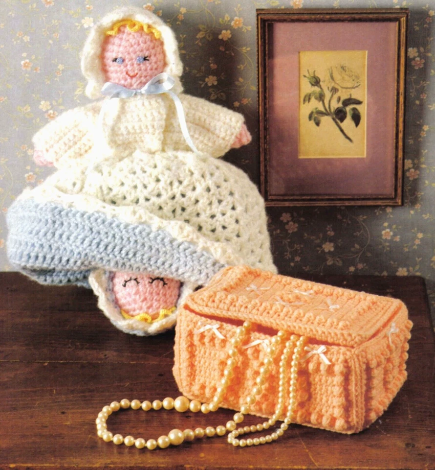 REVERSIBLE  Doll & Jewel Box/Decor/Crochet Pattern INSTRUCTIONS ONLY - Image 1 of 1