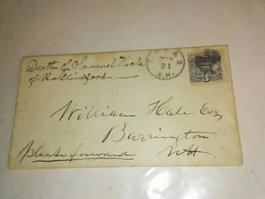 SCOTT# 114 ON COVER, DEATH OF SAMUEL HALE ROLLINGSFORD NEW HAMPSHIRE - Picture 1 of 7