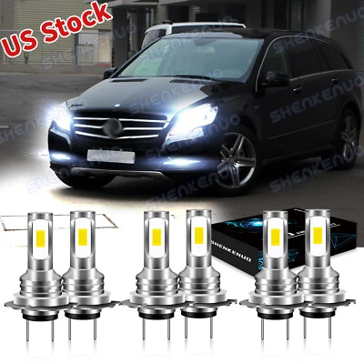 Para Mercedes-Benz R350 2006 2007 2008 2009-2010 -6K LED faro+luz antiniebla Foto 1 de 4