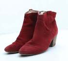 Preworn Womens Red Synthetic Bootie Boot UK EU